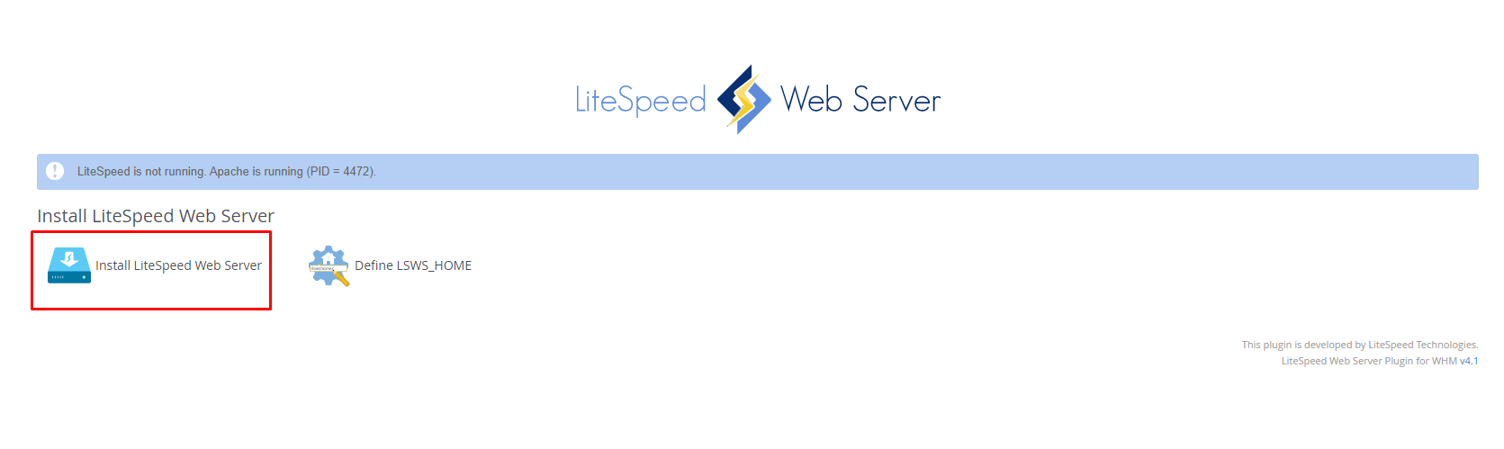 Litespeed Kurulumu